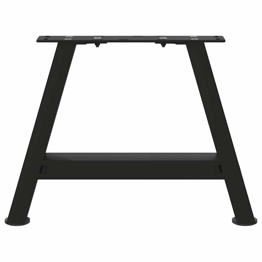 2 db acél fekete dohányzóasztal lábak a-alakú 50x(30-31) cm