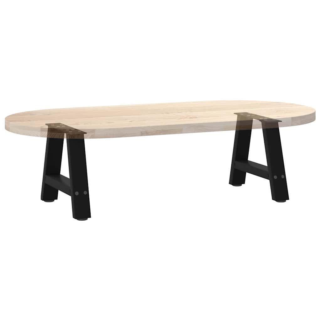 2 db acél fekete dohányzóasztal lábak a-alakú 50x(30-31) cm
