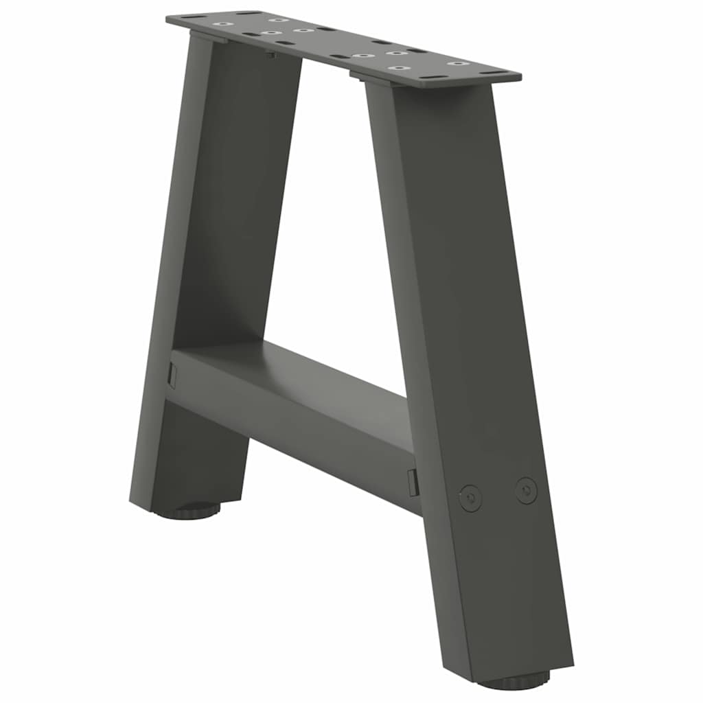 2 db antracit acél dohányzóasztal lábak a-alakú 50x(30-31) cm