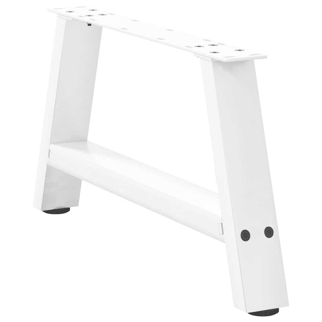 2 db fehér acél dohányzóasztal lábak a-alakú 60x(30-31) cm