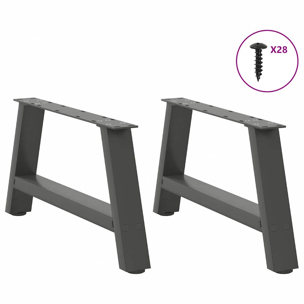 2 db antracit acél dohányzóasztal lábak a-alakú 60x(30-31) cm 2 db antracit acél dohányzóasztal lábak a-alakú 60x(30-31) cm