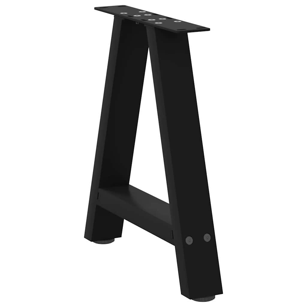 2 db acél fekete dohányzóasztal lábak a-alakú 50x(42-43) cm