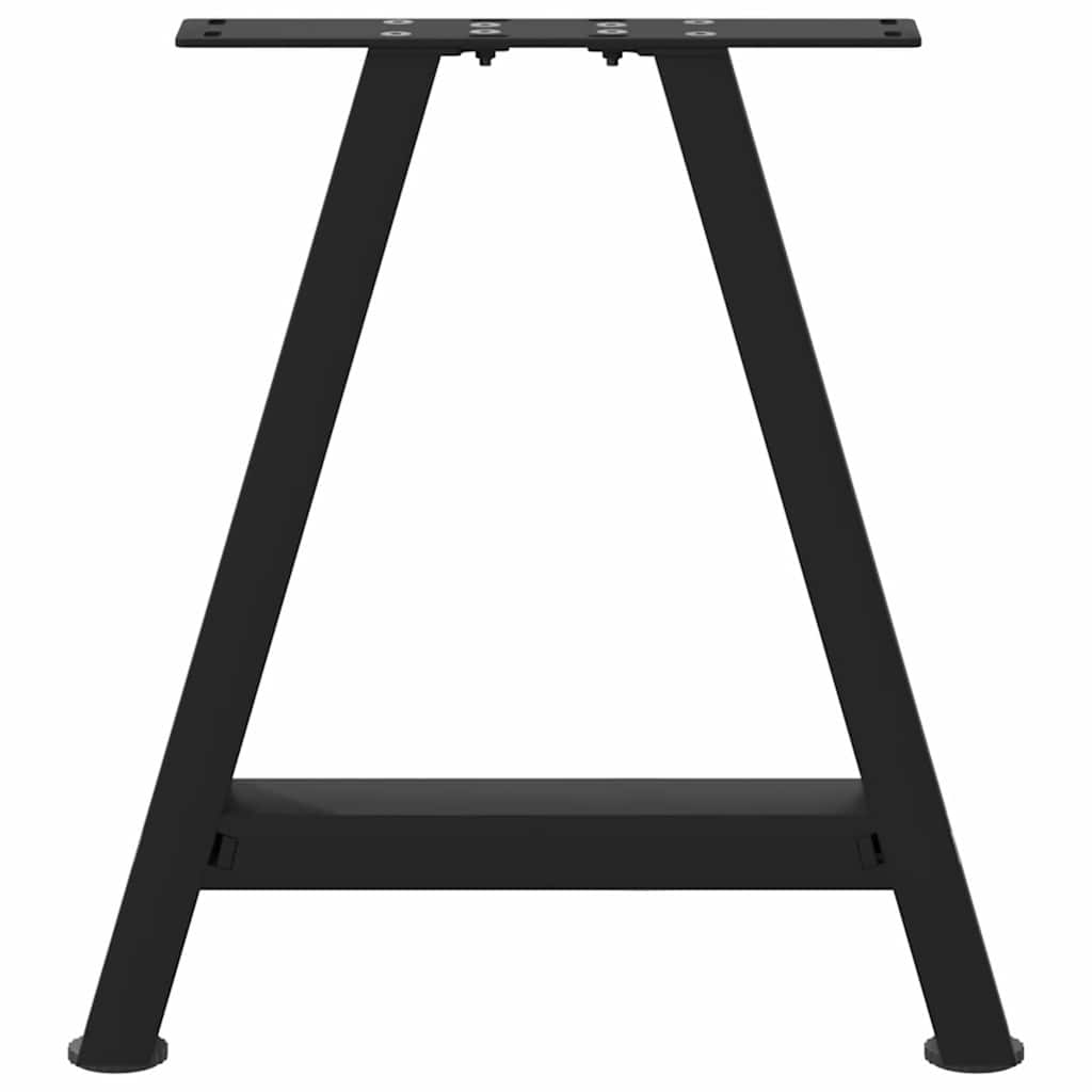 2 db acél fekete dohányzóasztal lábak a-alakú 50x(42-43) cm