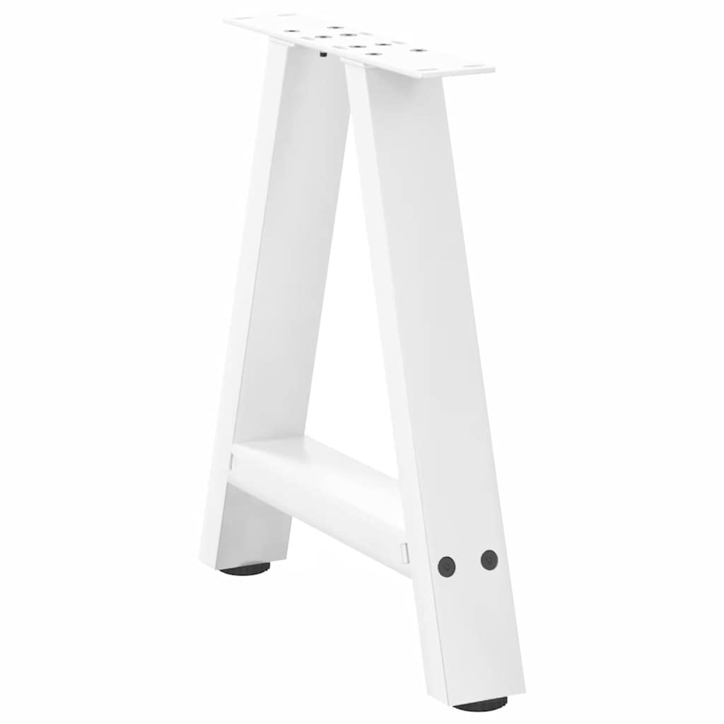 2 db fehér acél dohányzóasztal lábak a-alakú 50x(42-43) cm