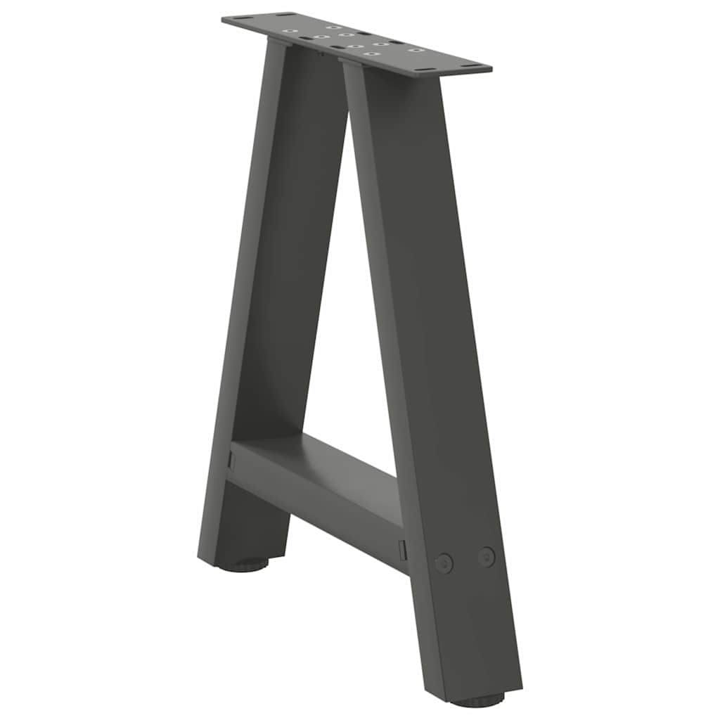 2 db antracit acél dohányzóasztal lábak a-alakú 50x(42-43) cm