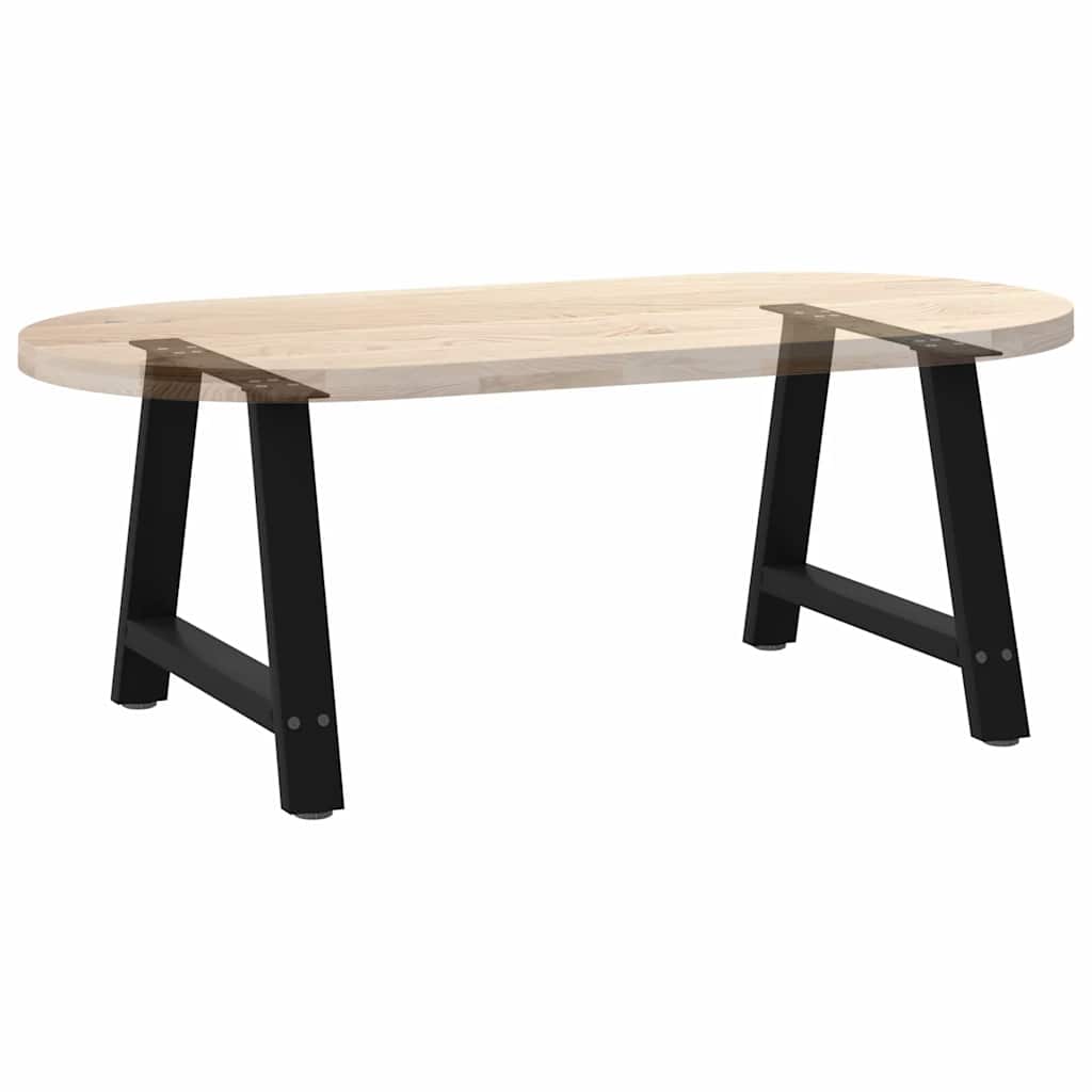 2 db acél fekete dohányzóasztal lábak a-alakú 60x(42-43) cm