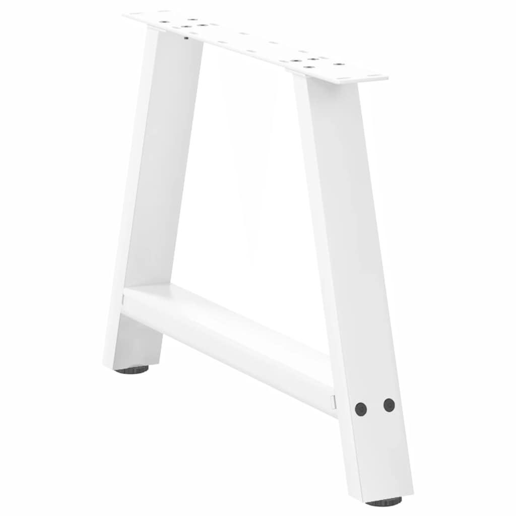 2 db fehér acél dohányzóasztal lábak a-alakú 60x(42-43) cm