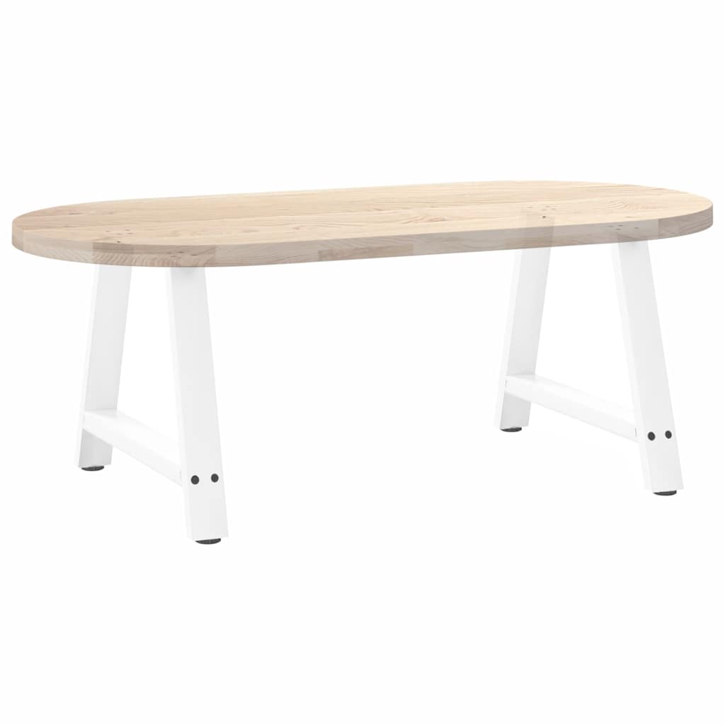 2 db fehér acél dohányzóasztal lábak a-alakú 60x(42-43) cm