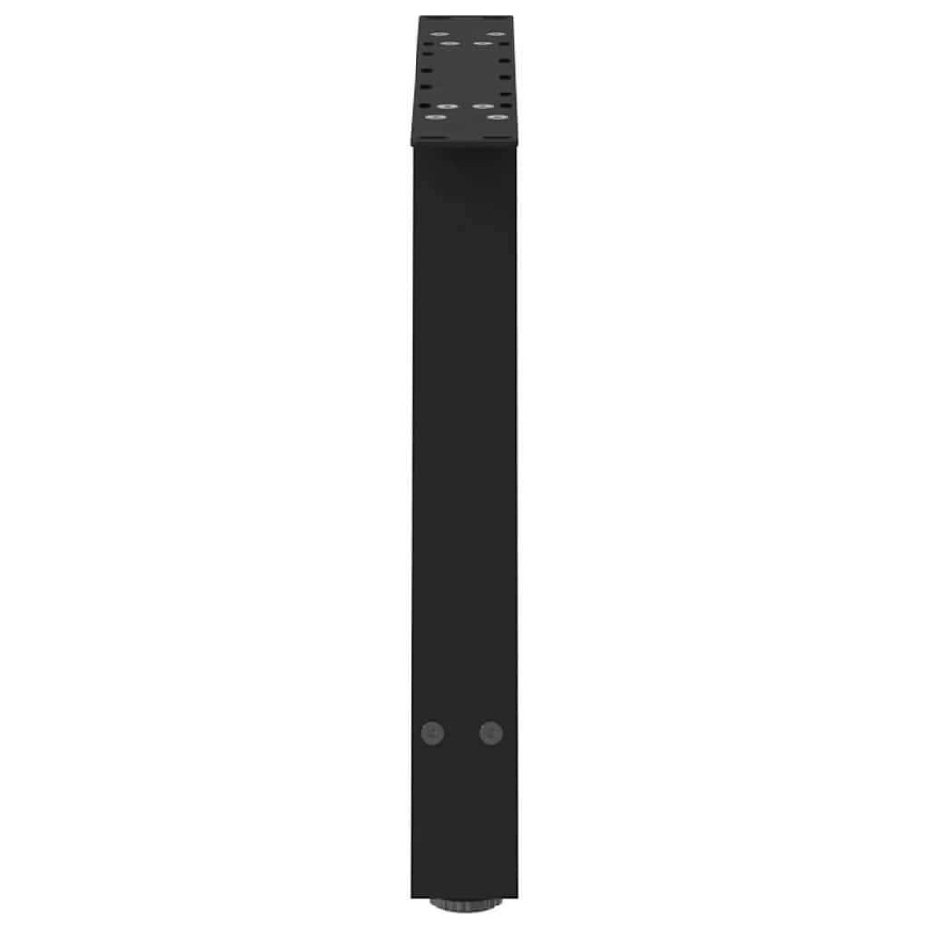 2 db acél fekete dohányzóasztal lábak a-alakú 70x(42-43) cm