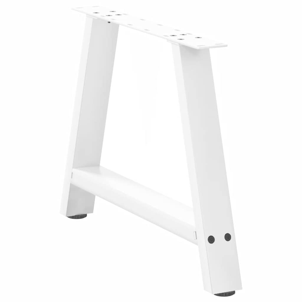 2 db fehér acél dohányzóasztal lábak a-alakú 70x(42-43) cm