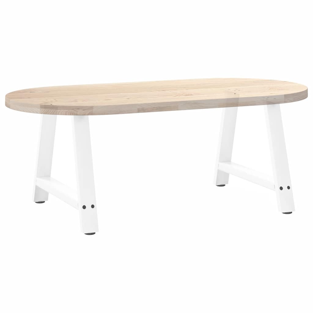 2 db fehér acél dohányzóasztal lábak a-alakú 70x(42-43) cm