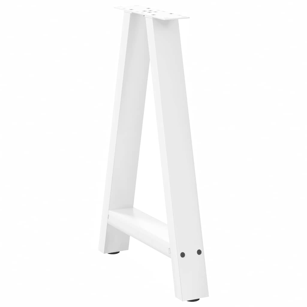 2 db fehér acél dohányzóasztal lábak a-alakú 60x(72-73) cm