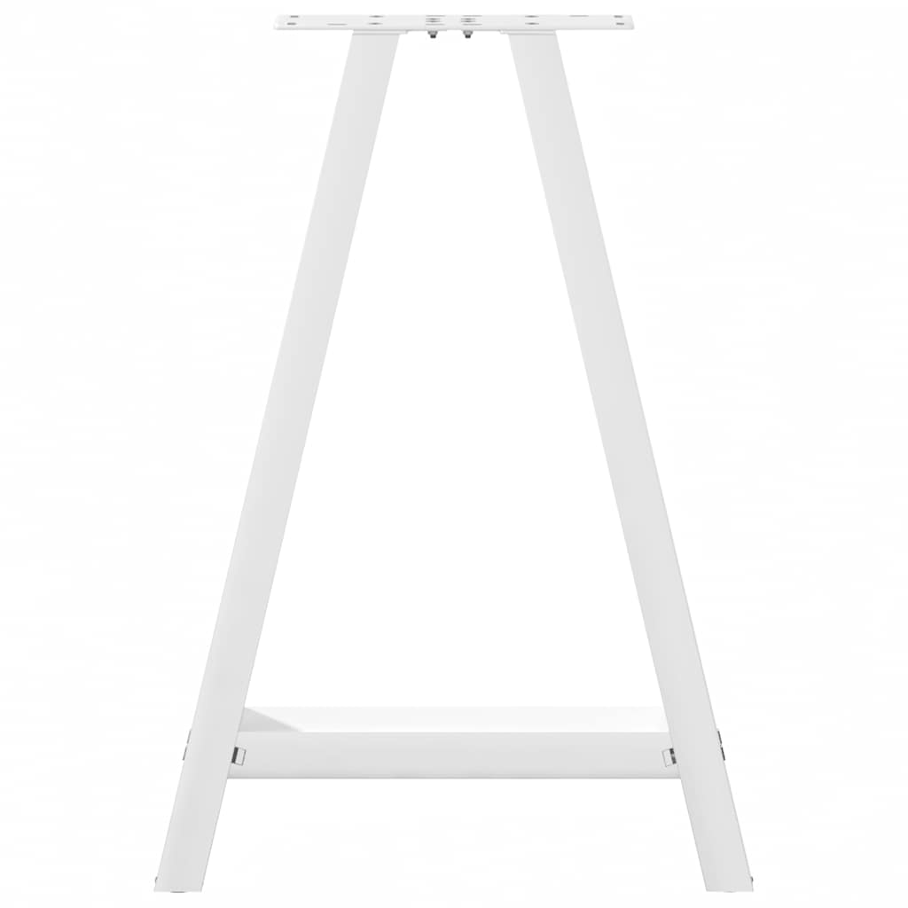2 db fehér acél dohányzóasztal lábak a-alakú 60x(72-73) cm