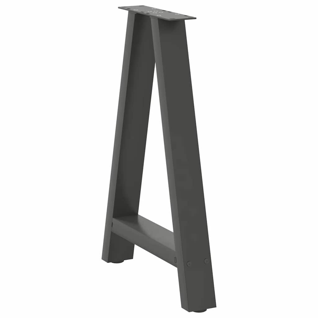 2 db antracit acél dohányzóasztal lábak a-alakú 60x(72-73) cm
