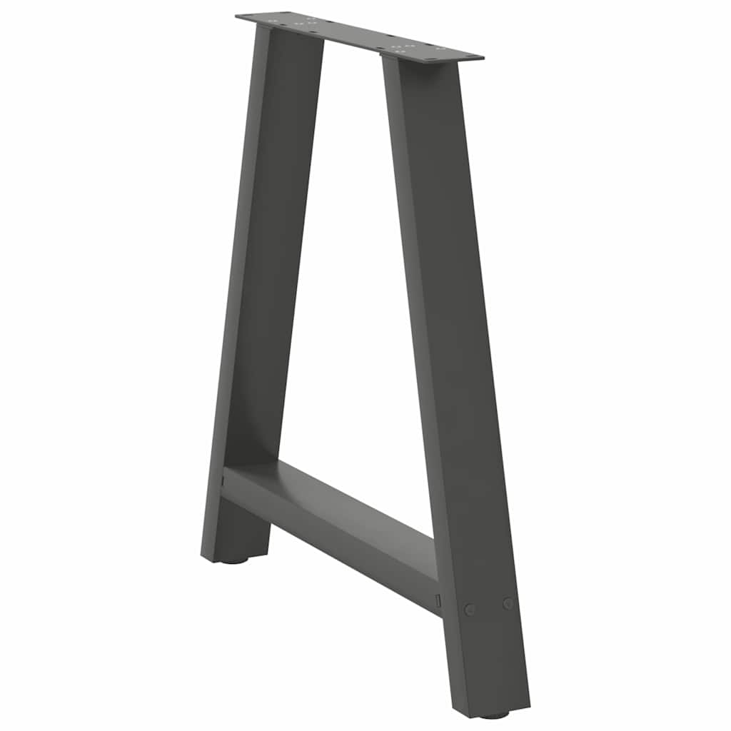 2 db antracit acél dohányzóasztal lábak a-alakú 70x(72-73) cm