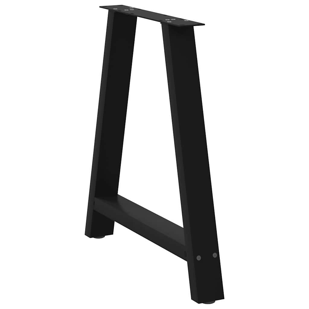 2 db acél fekete dohányzóasztal lábak a-alakú 80x(72-73) cm