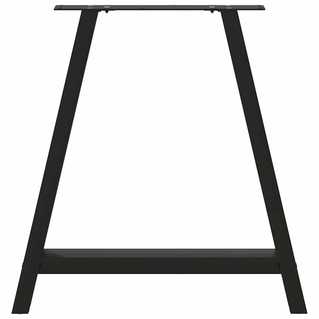 2 db acél fekete dohányzóasztal lábak a-alakú 80x(72-73) cm