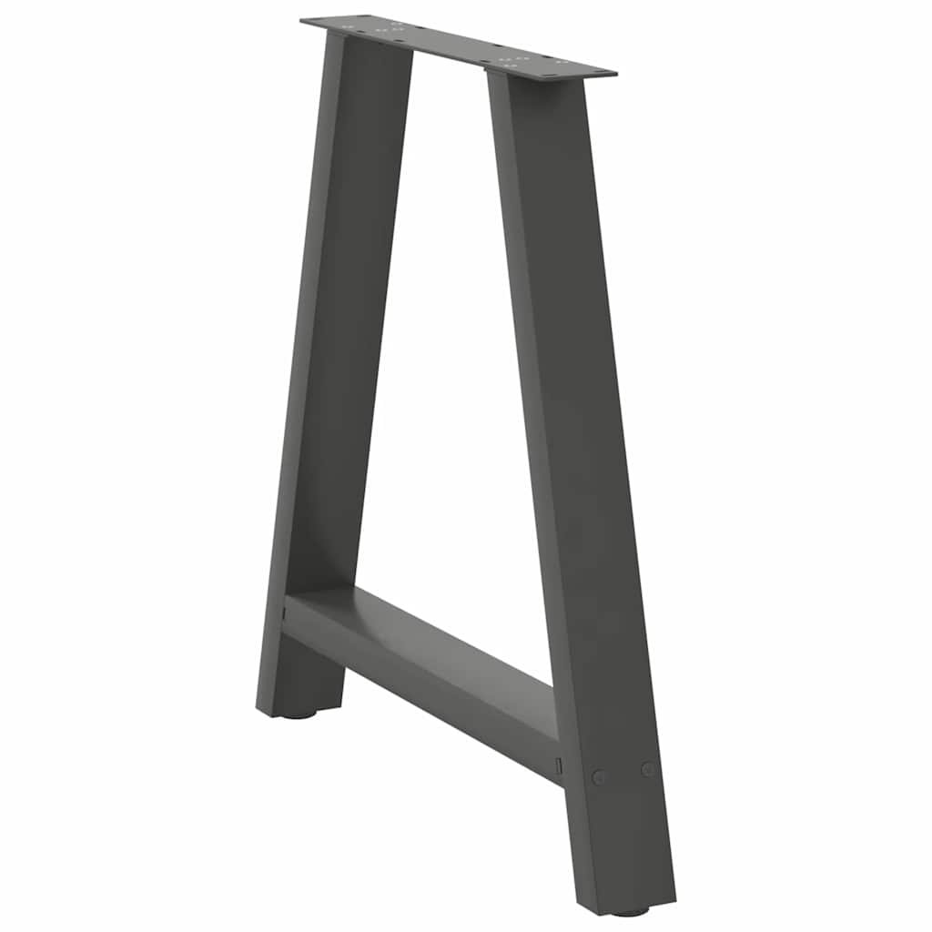 2 db antracit acél dohányzóasztal lábak a-alakú 80x(72-73) cm