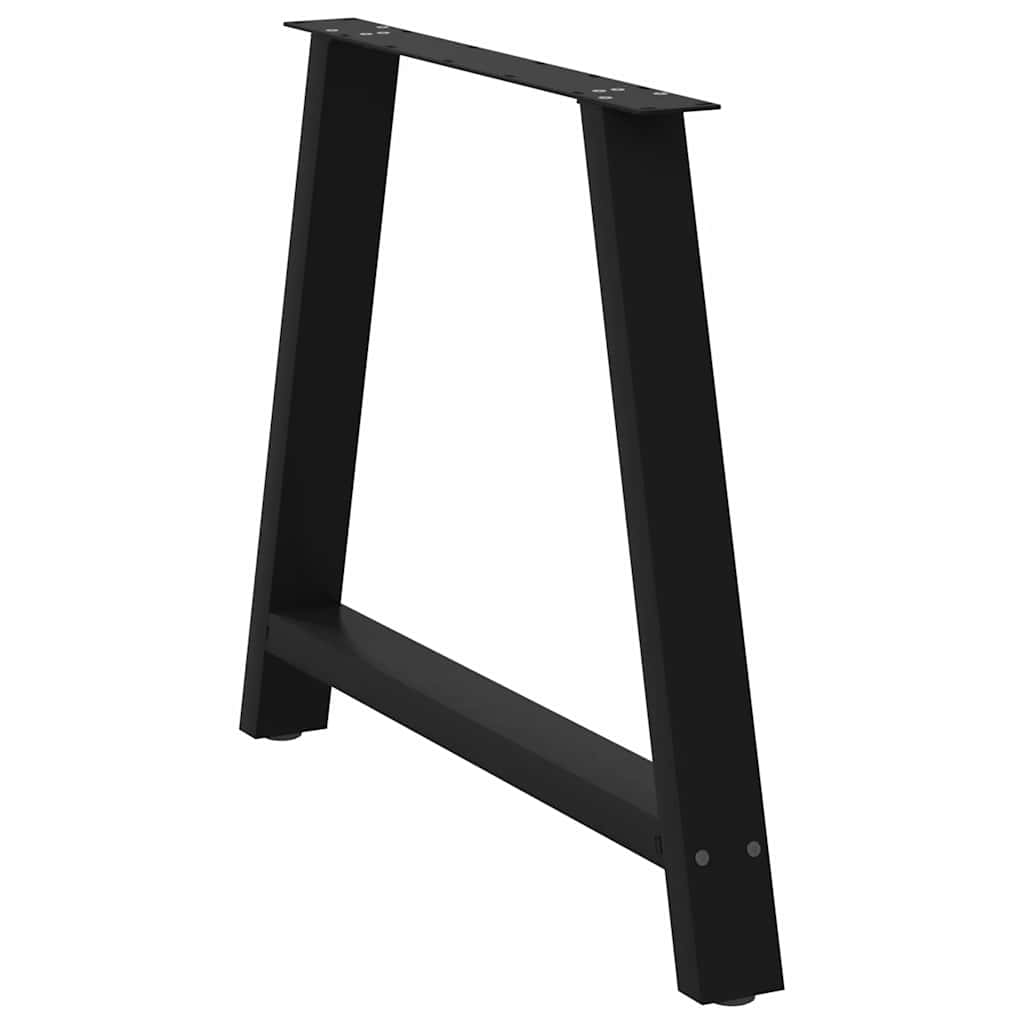 2 db acél fekete dohányzóasztal lábak a-alakú 100x(72-73) cm