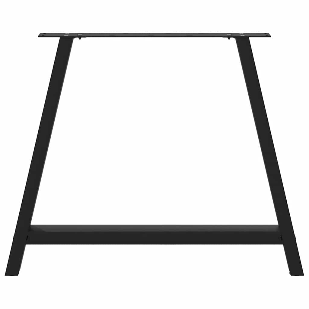 2 db acél fekete dohányzóasztal lábak a-alakú 100x(72-73) cm