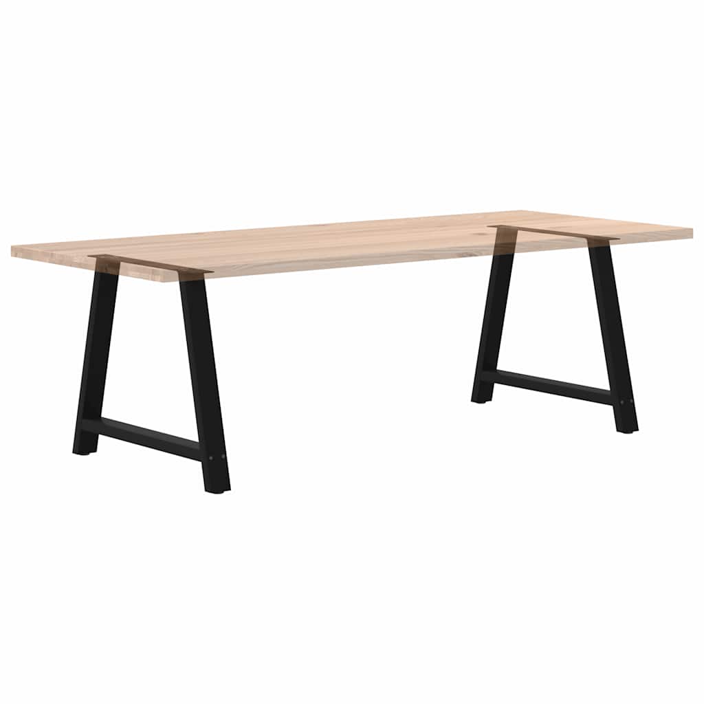 2 db acél fekete dohányzóasztal lábak a-alakú 100x(72-73) cm