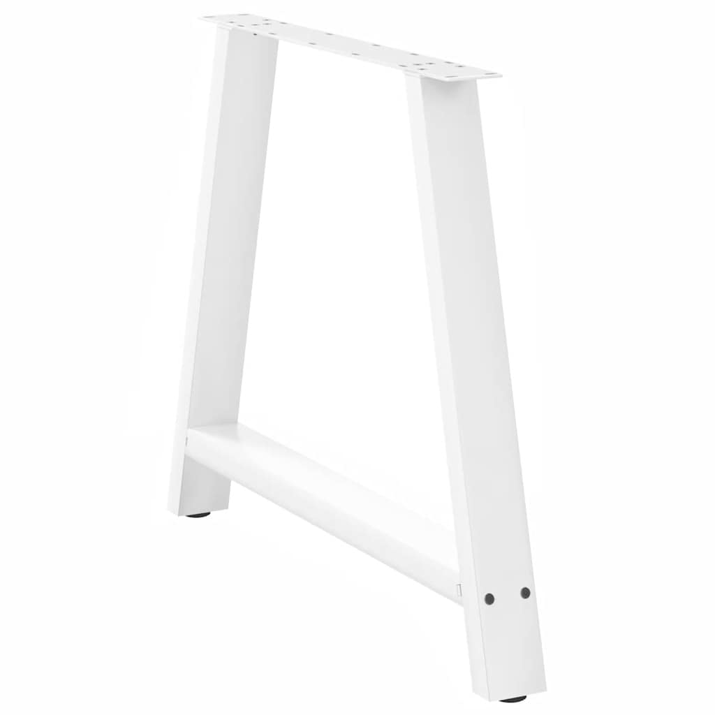2 db fehér acél dohányzóasztal lábak a-alakú 100x(72-73) cm