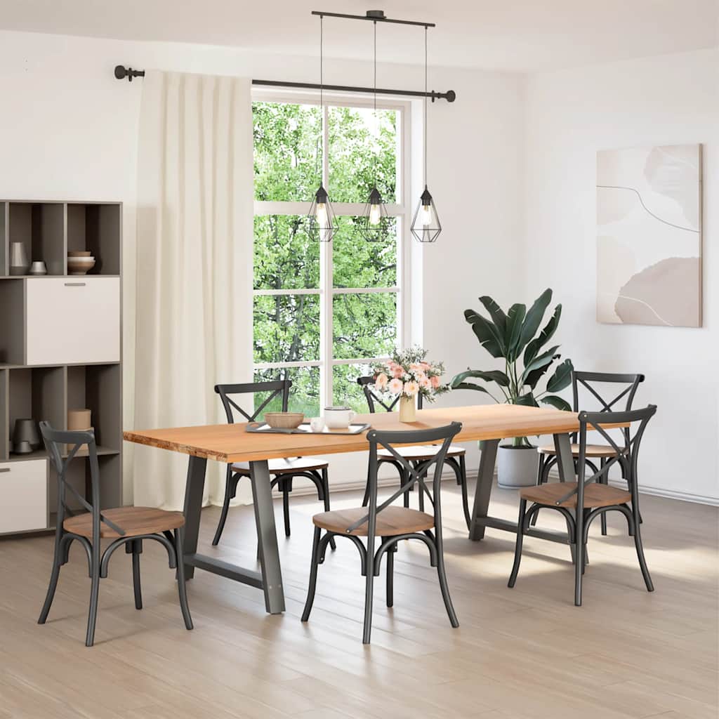2 db antracit acél dohányzóasztal lábak a-alakú 100x(72-73) cm
