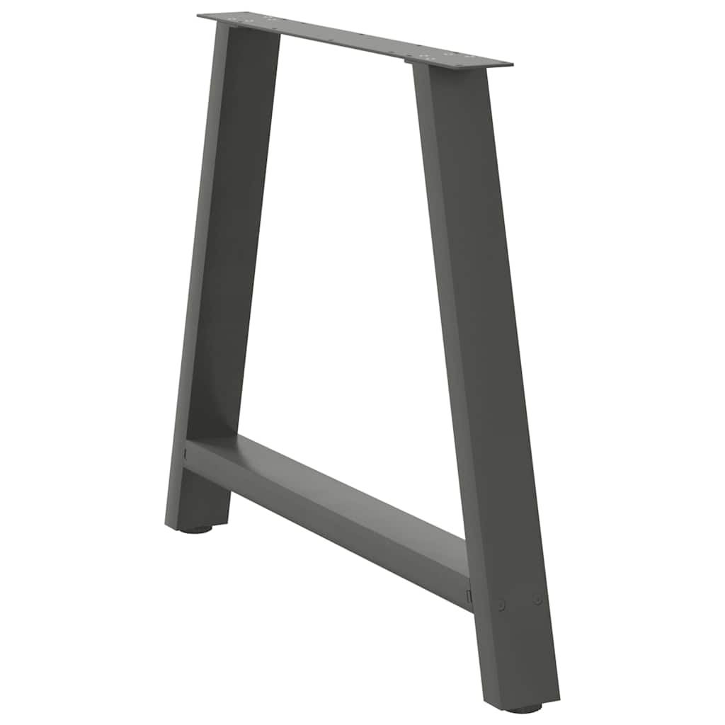 2 db antracit acél dohányzóasztal lábak a-alakú 100x(72-73) cm