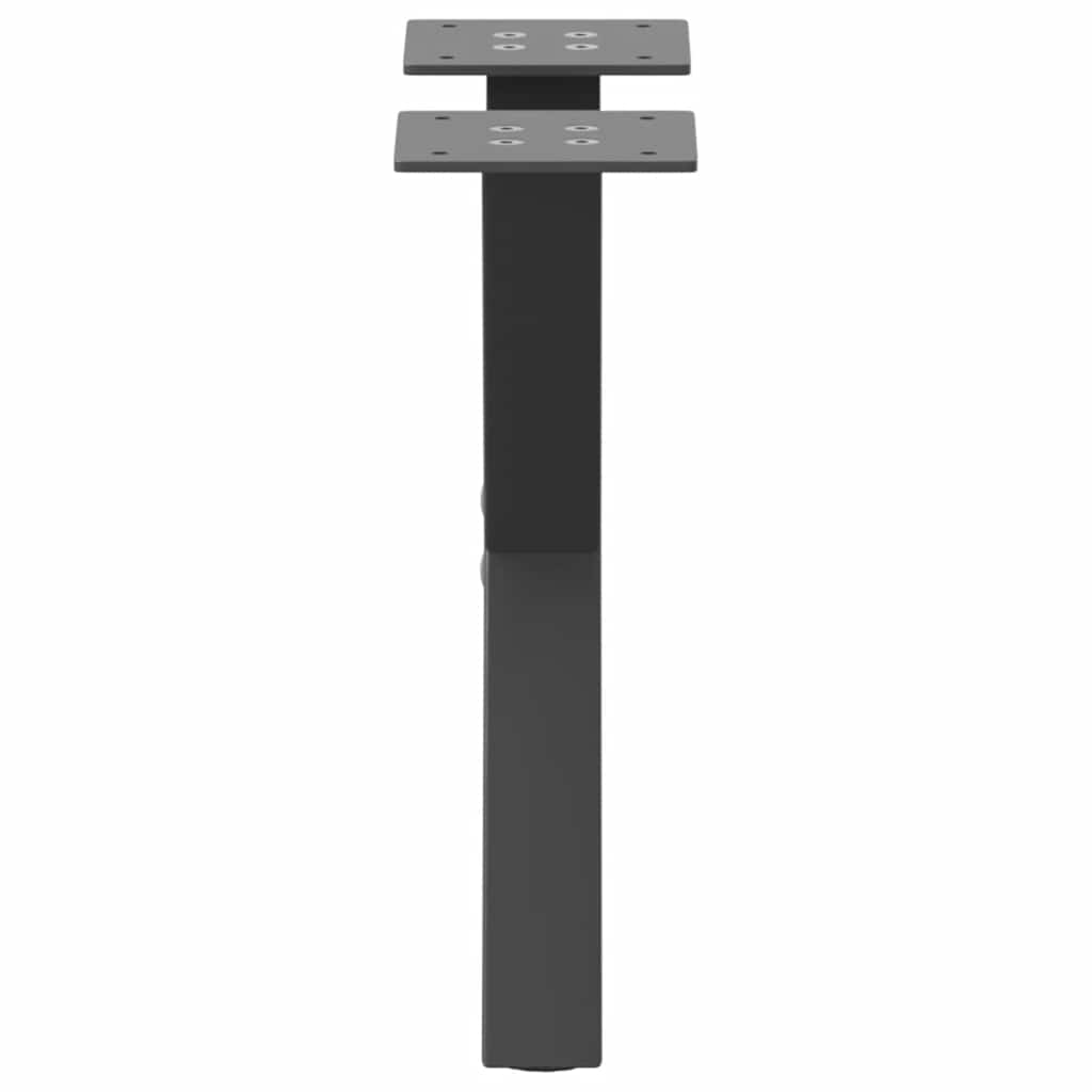 2 db antracit acél dohányzóasztal lábak x-alakú 30x(30-31) cm