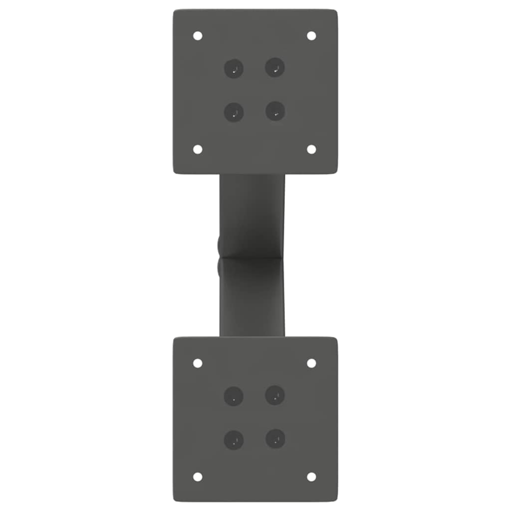 2 db antracit acél dohányzóasztal lábak x-alakú 30x(30-31) cm