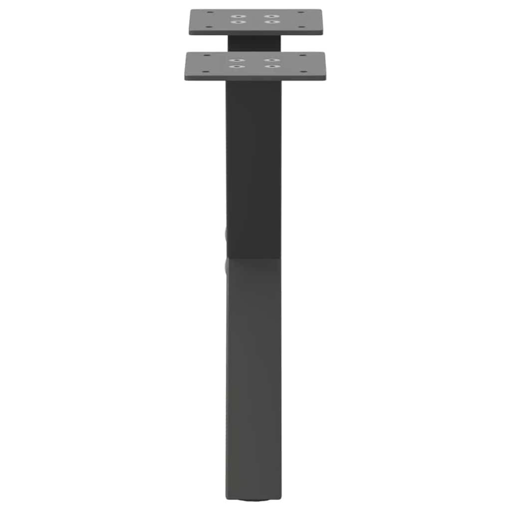 2 db antracit acél dohányzóasztal lábak x-alakú 40x(30-31) cm