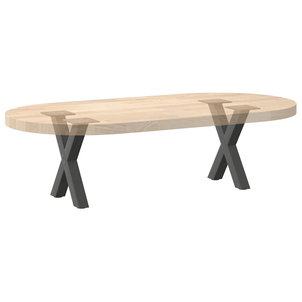 2 db antracit acél dohányzóasztal lábak x-alakú 40x(30-31) cm