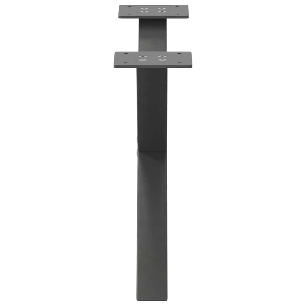 2 db antracit acél dohányzóasztal lábak x-alakú 60x(30-31) cm