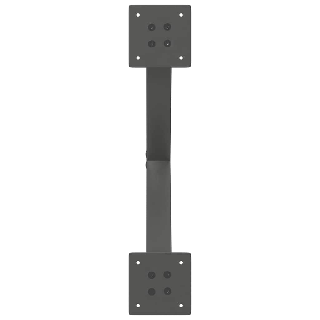 2 db antracit acél dohányzóasztal lábak x-alakú 60x(30-31) cm