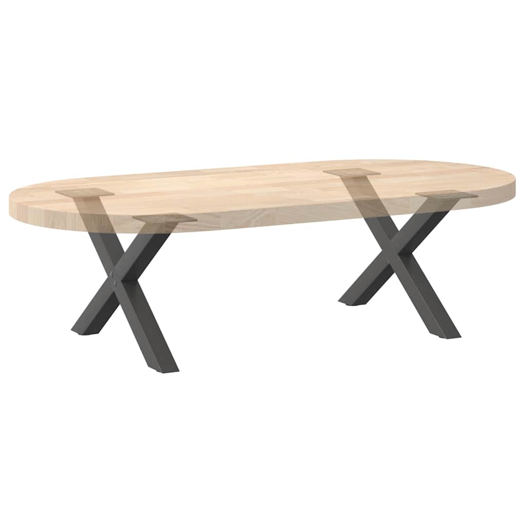2 db antracit acél dohányzóasztal lábak x-alakú 60x(30-31) cm