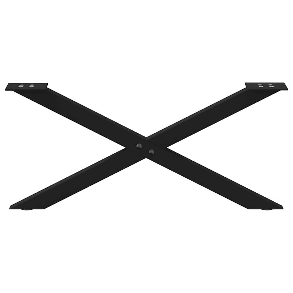 2 db acél fekete dohányzóasztal lábak x-alakú 70x(30-31) cm 2 db acél fekete dohányzóasztal lábak x-alakú 70x(30-31) cm