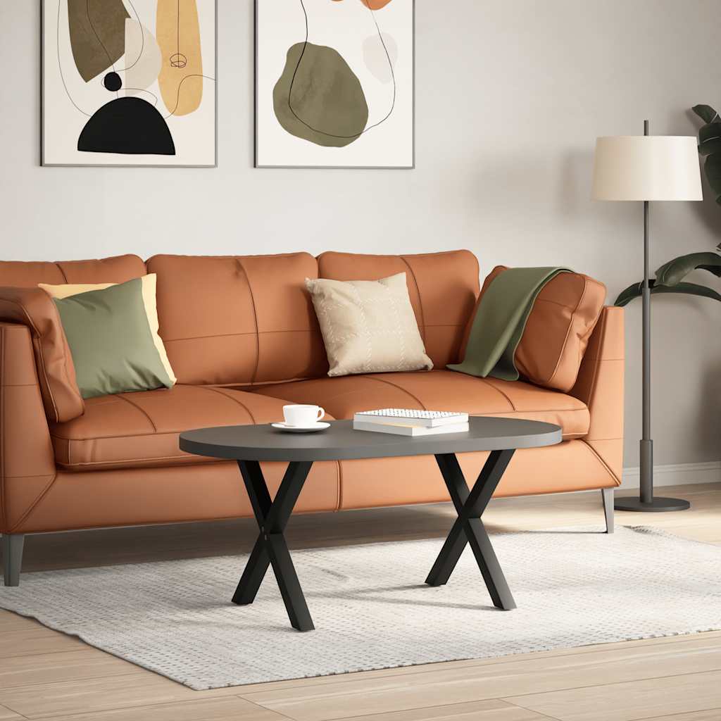 2 db acél fekete dohányzóasztal lábak x-alakú 38x(42-43) cm