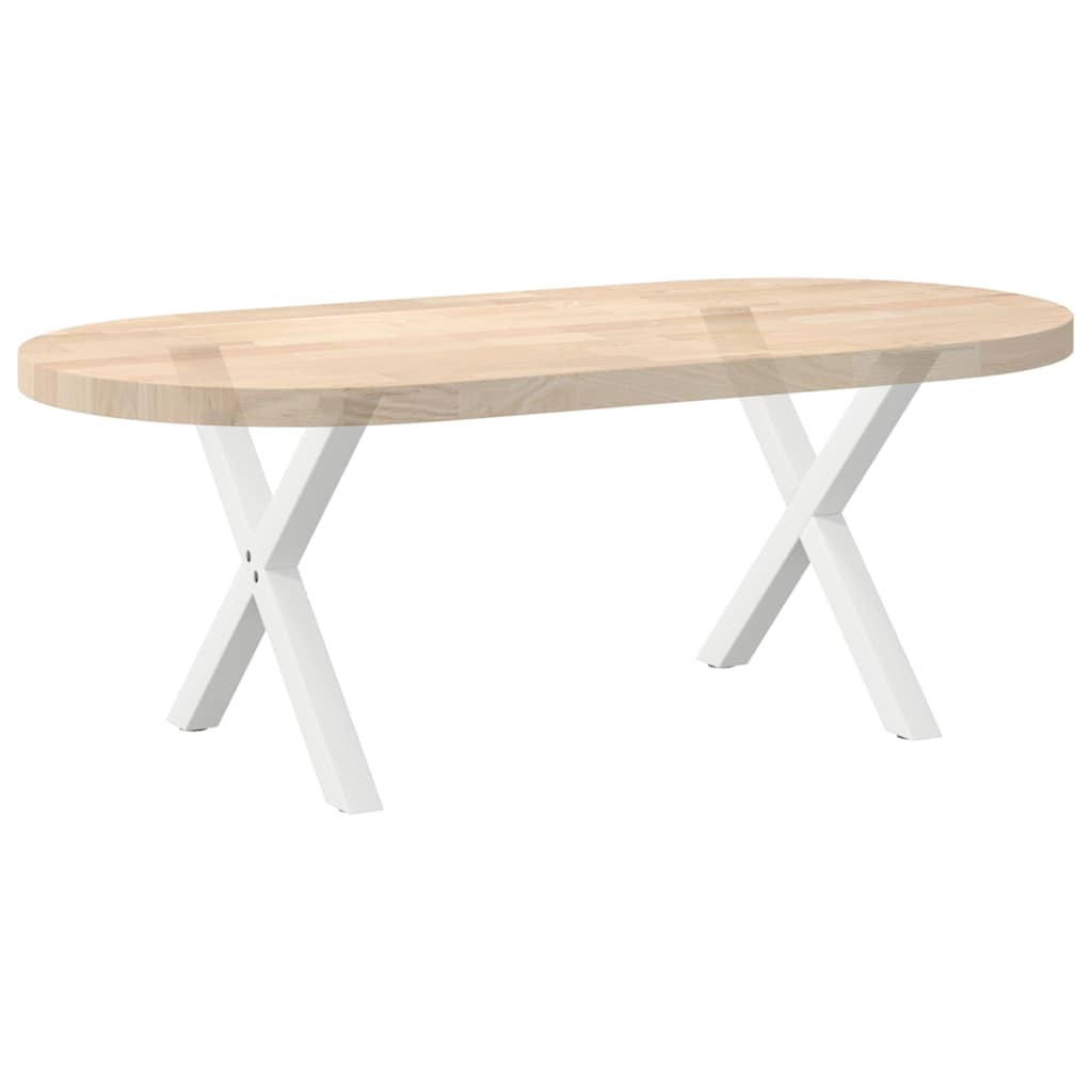 2 db fehér acél dohányzóasztal lábak x-alakú 60x(42-43) cm