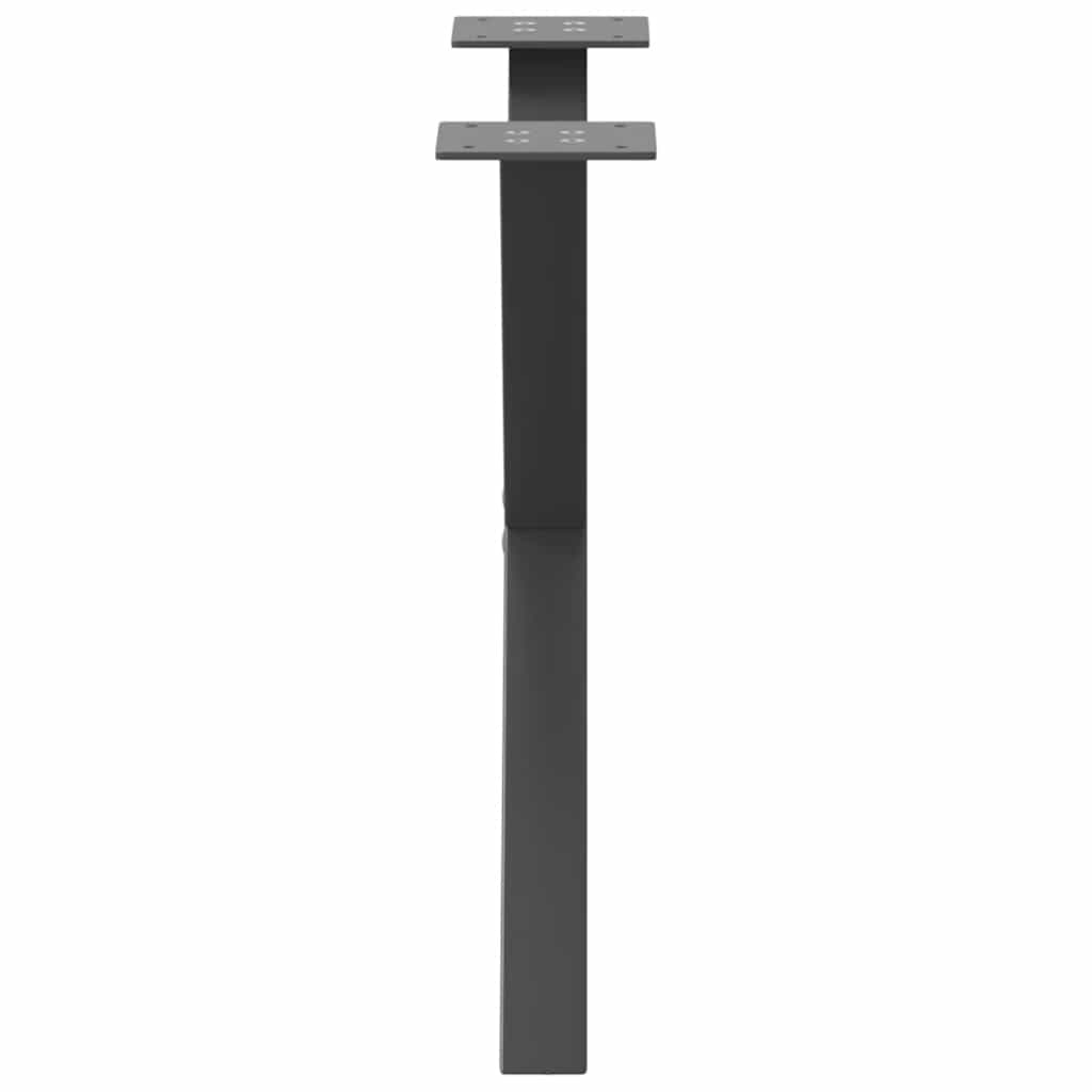 2 db antracit acél dohányzóasztal lábak x-alakú 60x(42-43) cm