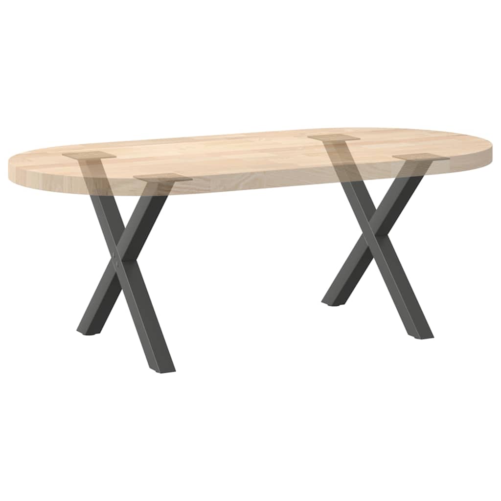 2 db antracit acél dohányzóasztal lábak x-alakú 60x(42-43) cm