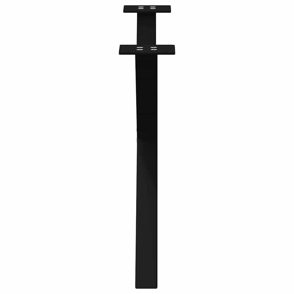 2 db acél fekete dohányzóasztal lábak x-alakú 70x(42-43) cm