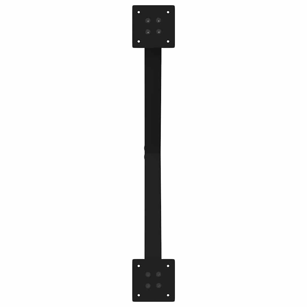 2 db acél fekete dohányzóasztal lábak x-alakú 70x(42-43) cm