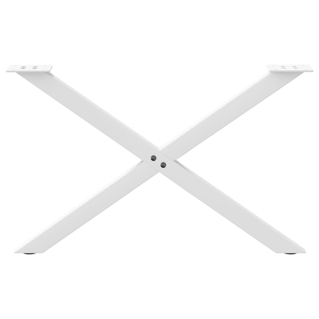 2 db fehér acél dohányzóasztal lábak x-alakú 70x(42-43) cm