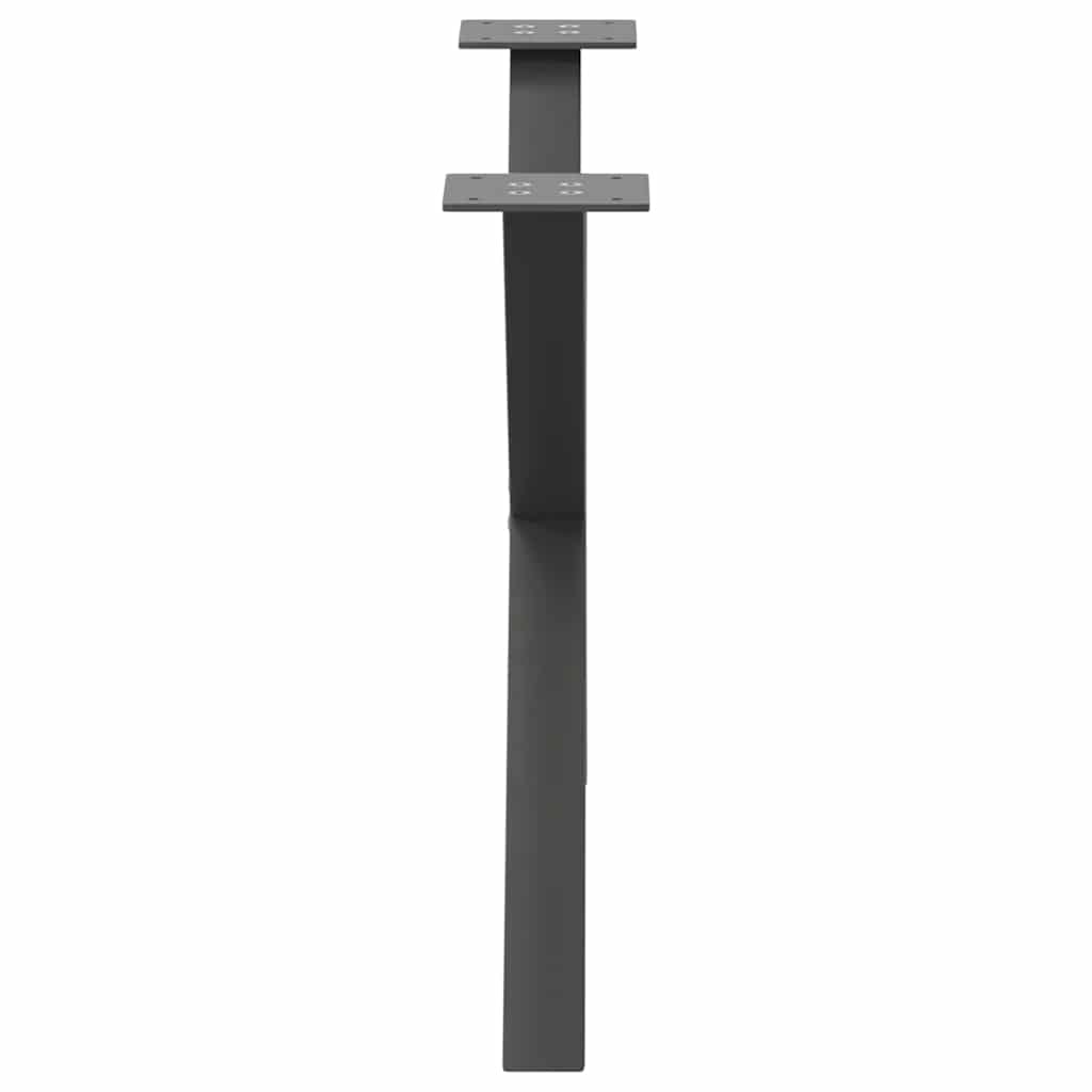 2 db antracit acél dohányzóasztal lábak x-alakú 70x(42-43) cm