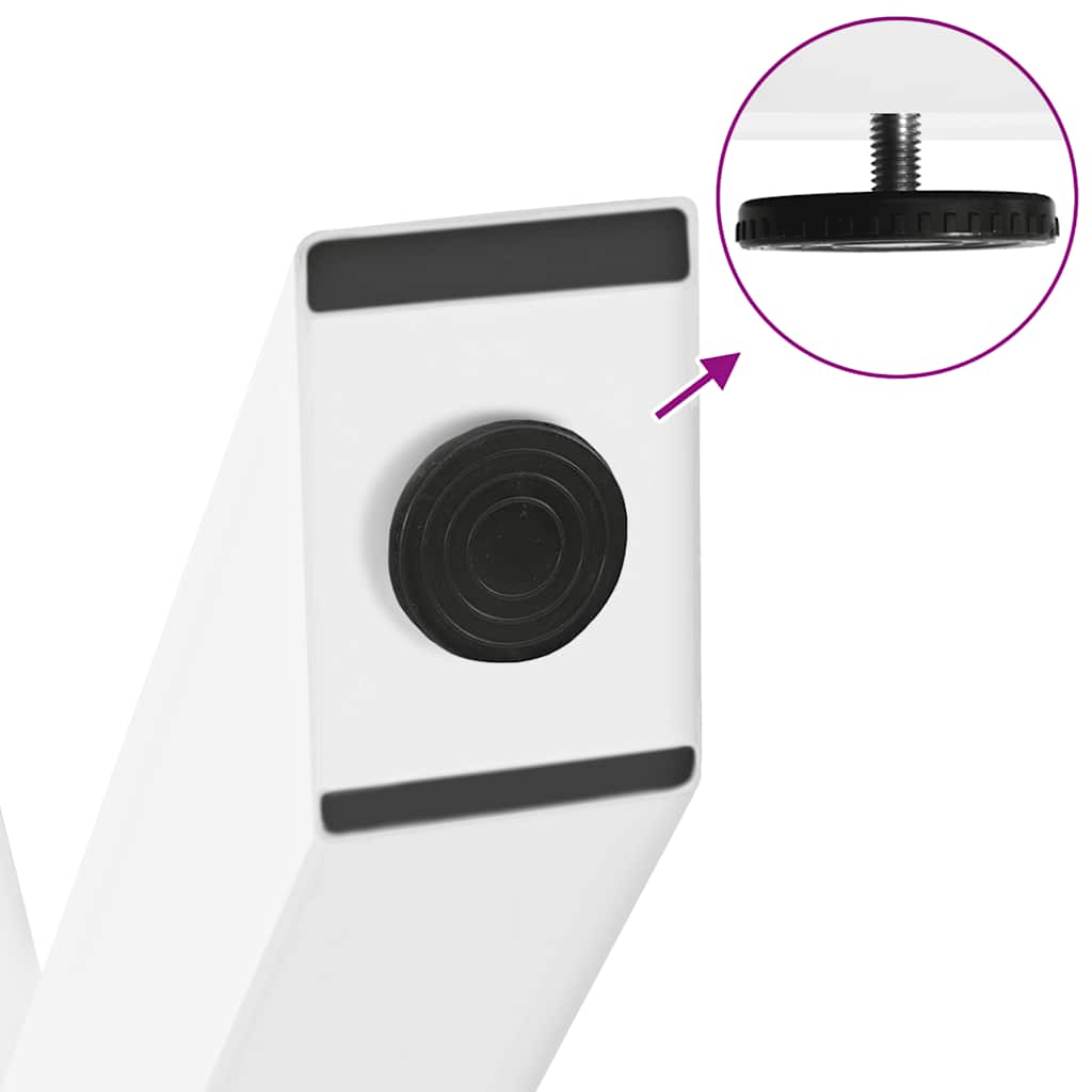 2 db fehér acél étkezőasztal lábak x-alakú 60x(72-73) cm