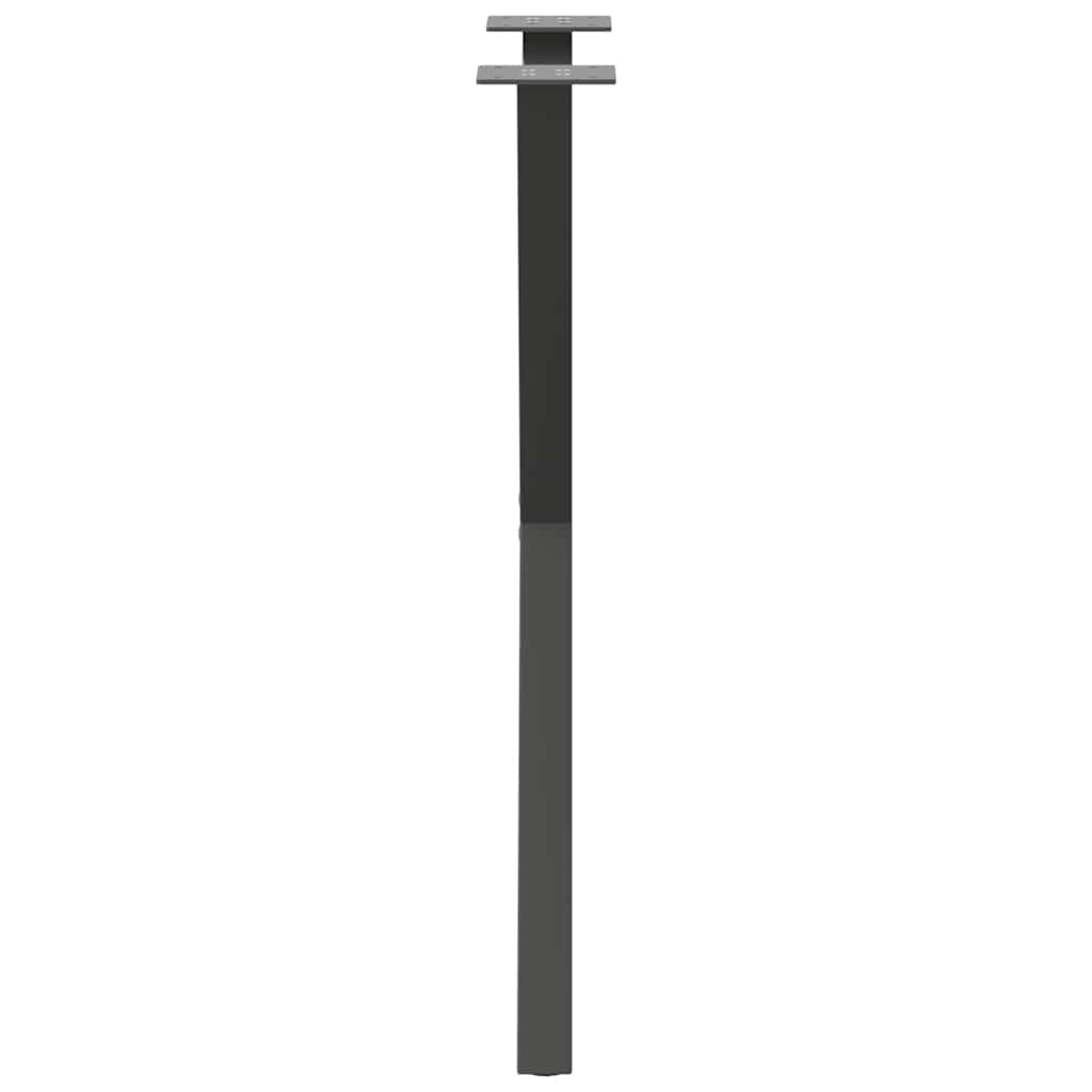 2 db antracit acél étkezőasztal lábak x-alakú 60x(72-73) cm