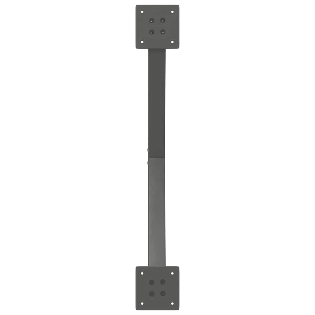 2 db antracit acél étkezőasztal lábak x-alakú 70x(72-73) cm