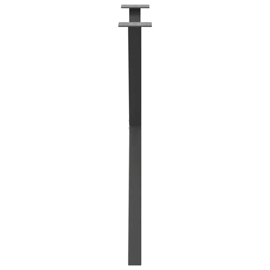 2 db antracit acél étkezőasztal lábak x-alakú 80x(72-73) cm