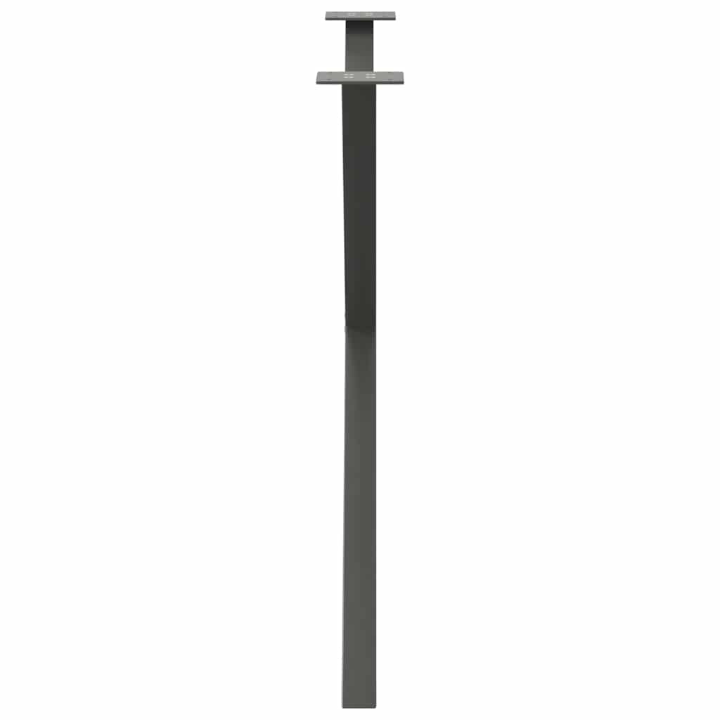 2 db antracit acél étkezőasztal lábak x-alakú 90x(72-73) cm