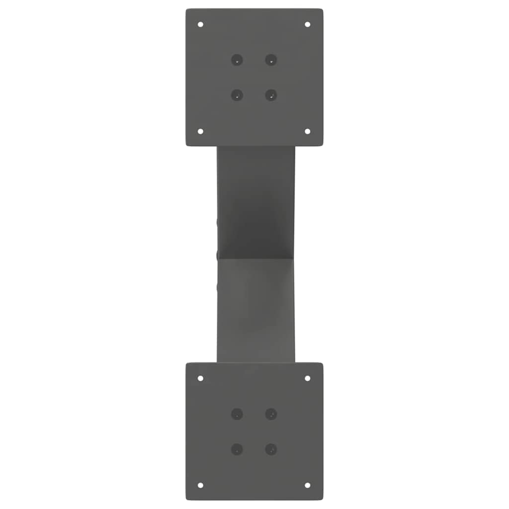 2 db antracit acél dohányzóasztal lábak x-alakú 50x(30-31) cm